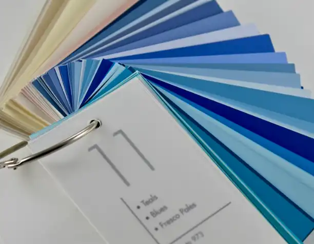 Color swatches fanned out
