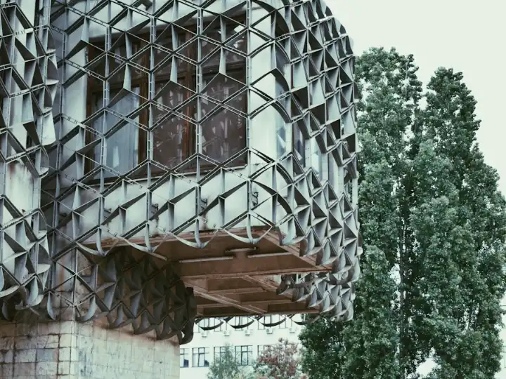 A modern building in Prishtina